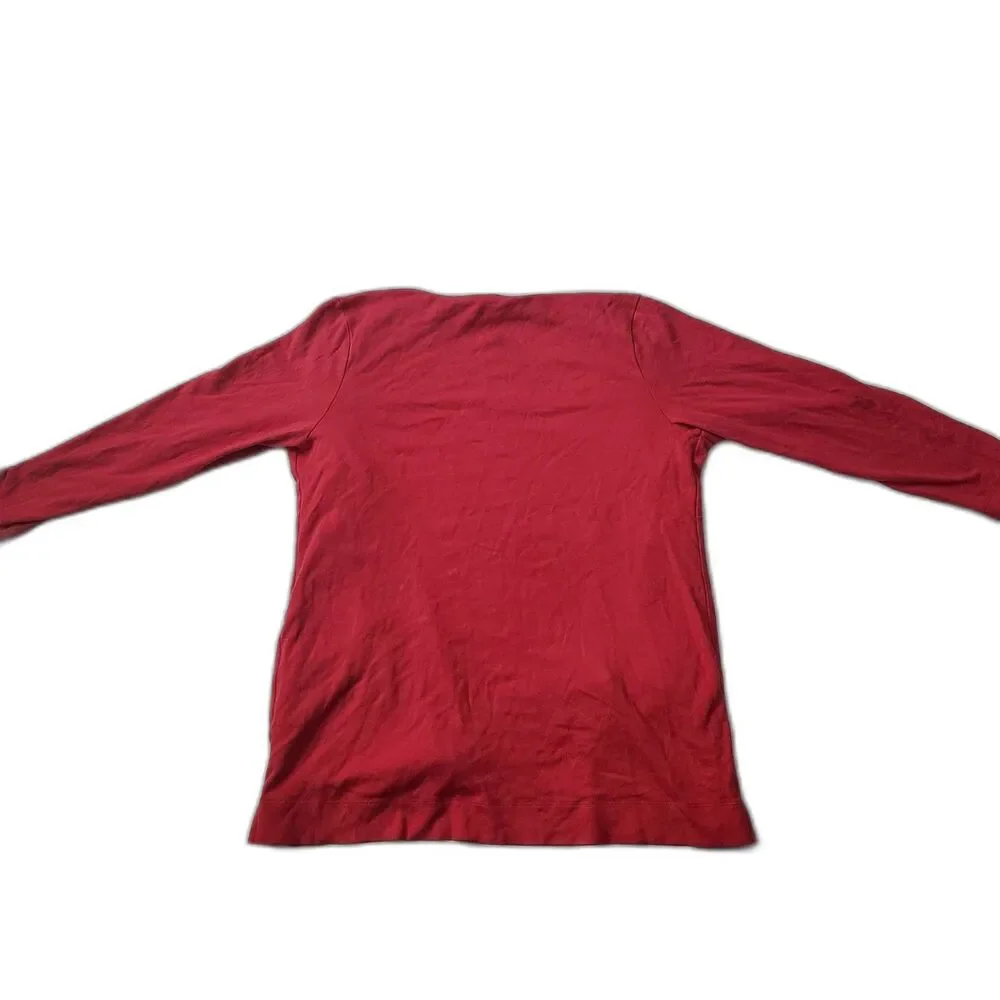 Isaac Mizrahi Live! Open Front Sweater Cardigan – Red, Women’s Size L, Pockets - Picture 6 of 6